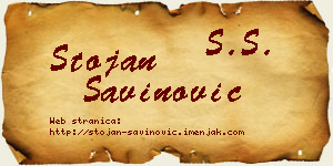 Stojan Savinović vizit kartica